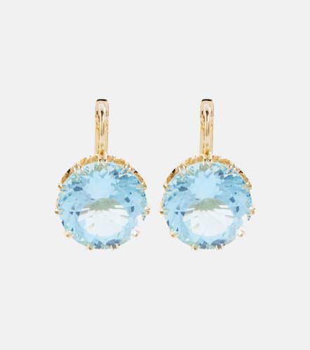 Kt gold earrings with topaz - Ileana Makri - Modalova