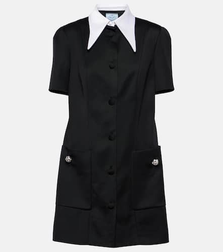 Prada Wool satin shirt dress - Prada - Modalova