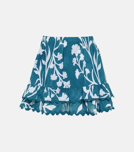 Minifalda de algodón a capas estampada - Juliet Dunn - Modalova