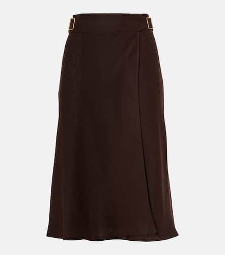 Irene belted linen crÃªpe midi skirt - Loro Piana - Modalova