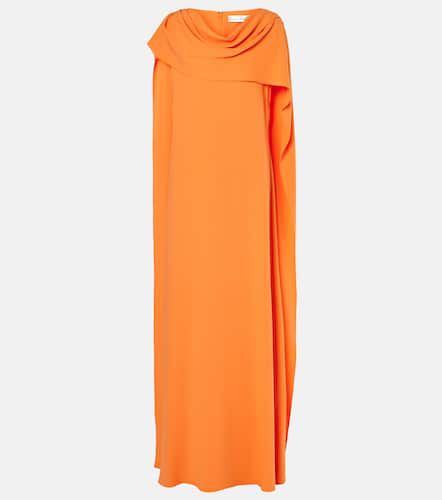 Caped silk-blend georgette gown - Oscar de la Renta - Modalova