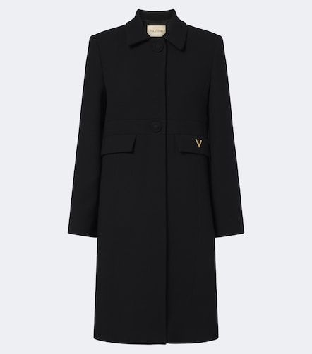 VGold virgin wool crepe coat - Valentino - Modalova