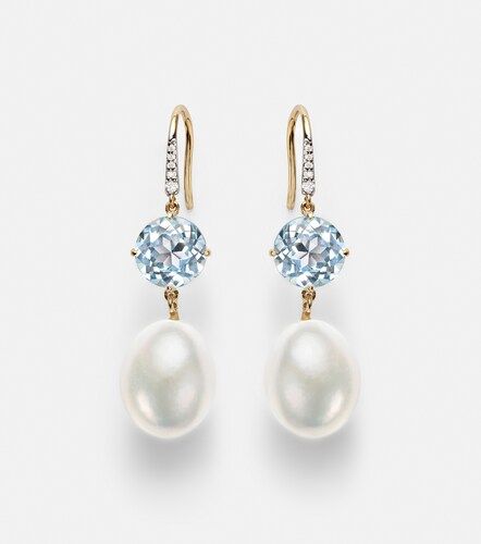 Pendientes de oro de 14 ct con piedras - Mateo - Modalova