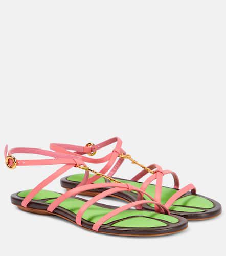 Embellished leather sandals - Jacquemus - Modalova