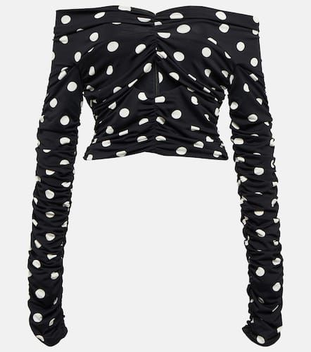 Top in cotone a pois con cut-out - Magda Butrym - Modalova