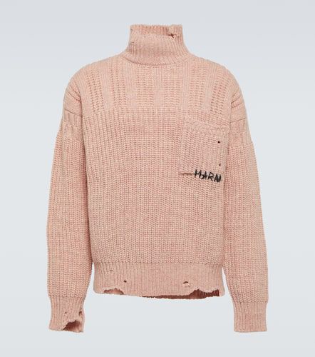 Distressed virgin wool turtleneck sweater - Marni - Modalova