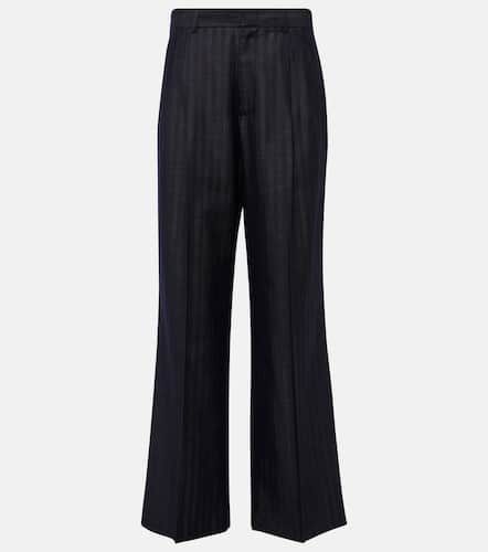 Pleated wool-blend wide-leg pants - Etro - Modalova