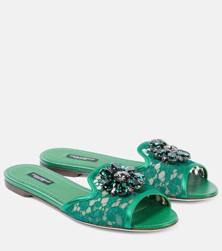 Sandalias Bianca de encaje adornadas - Dolce&Gabbana - Modalova