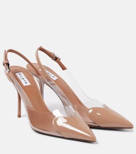 AlaÃ¯a Le CÅur 90 patent leather and PU slingback pumps - Alaia - Modalova