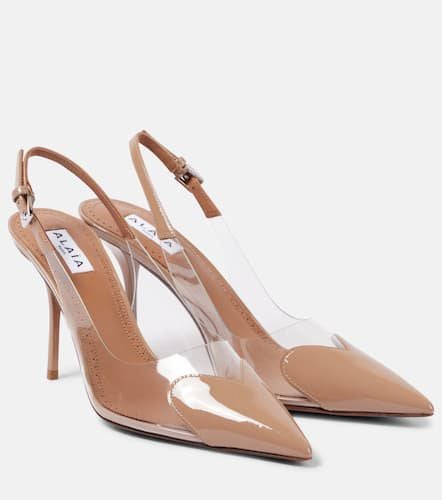 AlaÃ¯a Le CÅur 90 patent leather slingback pumps - Alaia - Modalova