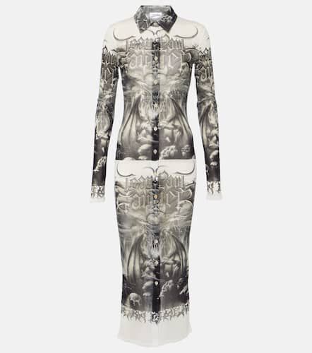 Bedrucktes Hemdblusenkleid aus Mesh - Jean Paul Gaultier - Modalova