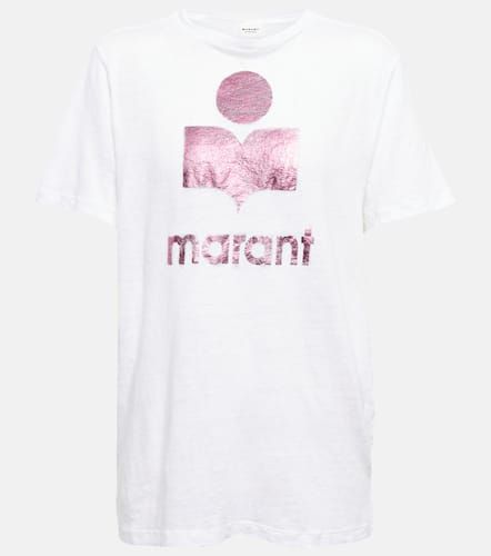 T-shirt Zewel in lino con logo - Marant Etoile - Modalova