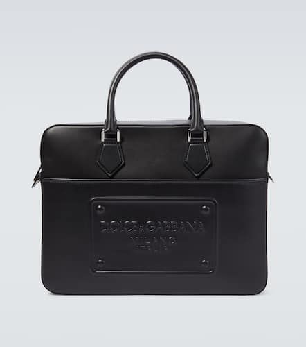 Embossed leather briefcase - Dolce&Gabbana - Modalova