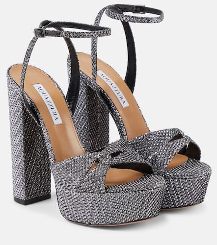 Sandalias con plataforma Sinner 140 metalizadas - Aquazzura - Modalova