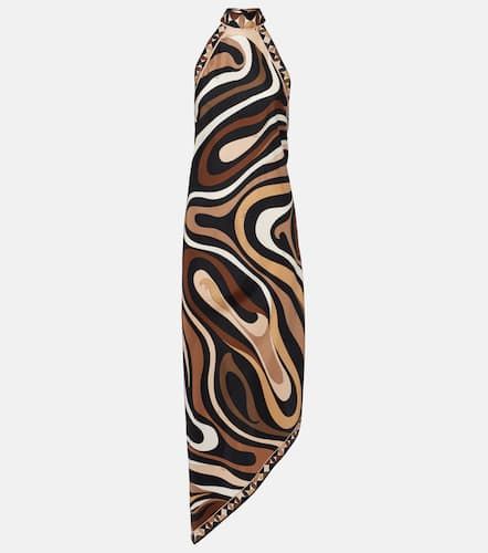 Abito midi Marmo in raso di seta con scollo allâamericana - Pucci - Modalova
