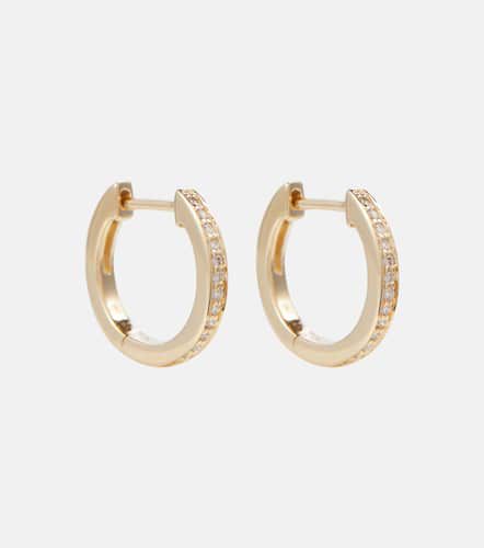 Huggie 14kt and diamond earrings - Sydney Evan - Modalova