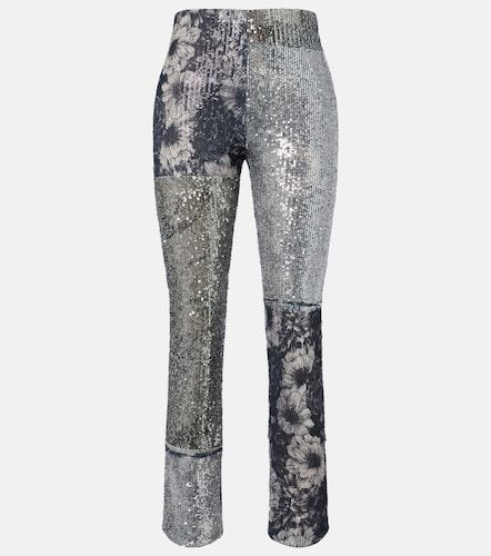 Sequined patchwork slim pants - Maison Margiela - Modalova