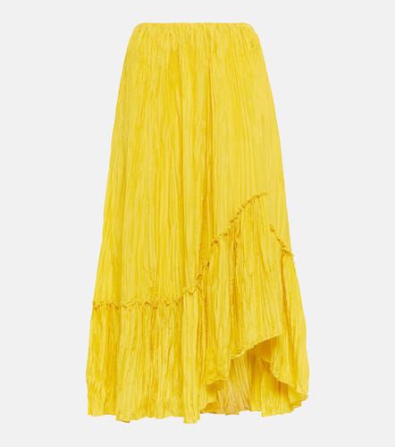 Vince Crushed silk midi skirt - Vince - Modalova