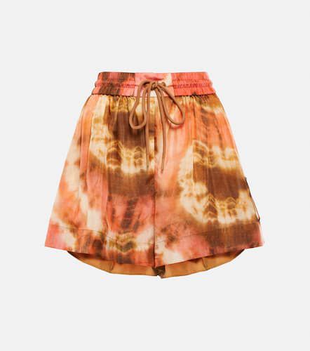 Vacay tie-dye high-rise silk shorts - Zimmermann - Modalova