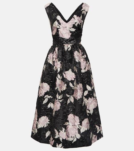 Floral jacquard midi dress - Monique Lhuillier - Modalova