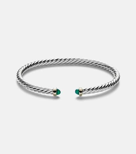 Pulsera Cable Flex de plata de ley y oro de 14 ct con ónices - David Yurman - Modalova