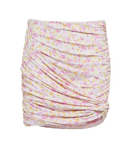 Ruched floral miniskirt - Magda Butrym - Modalova