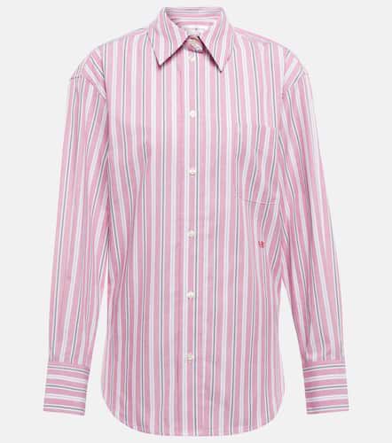 Oversized striped cotton poplin shirt - Victoria Beckham - Modalova