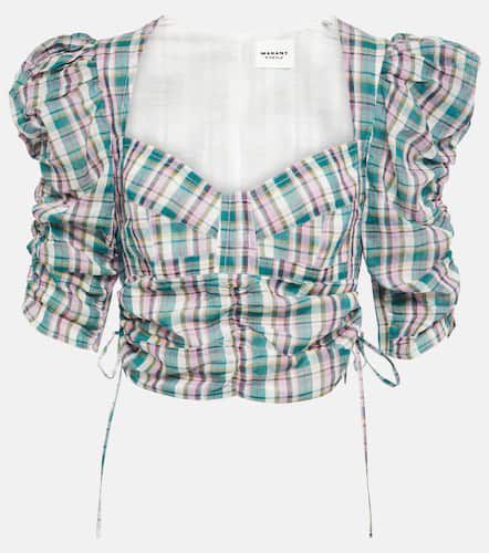 Top cropped Galaor in cotone a quadri - Marant Etoile - Modalova