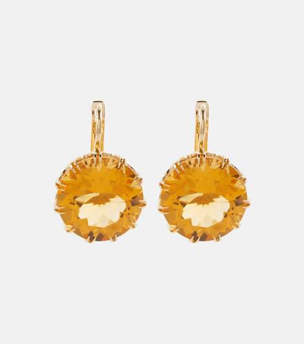 Crown Medium 18kt gold earrings with citrines - Ileana Makri - Modalova