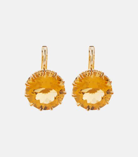 Ohrringe Crown Medium aus 18kt Gelbgold mit Citrin - Ileana Makri - Modalova