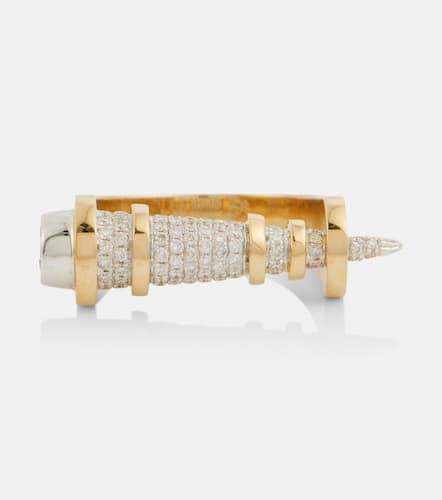 Horn 14kt ring with diamonds - Rainbow K - Modalova