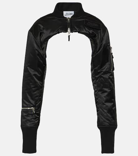 Cropped satin bomber jacket - Jean Paul Gaultier - Modalova