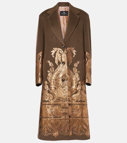 Cappotto in lana e cashmere paisley - Etro - Modalova