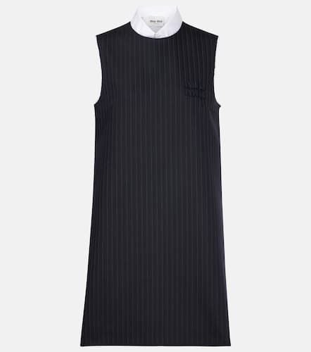 Miu Miu Wool and cotton minidress - Miu Miu - Modalova