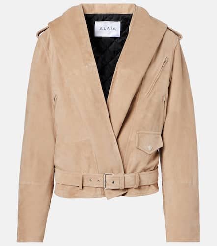 Alaia Suede biker jacket - Alaia - Modalova