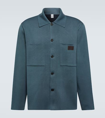 Leather-trimmed cotton and silk-blend overshirt - Berluti - Modalova