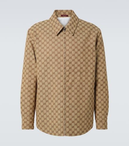 Giacca camicia in misto cotone GG - Gucci - Modalova