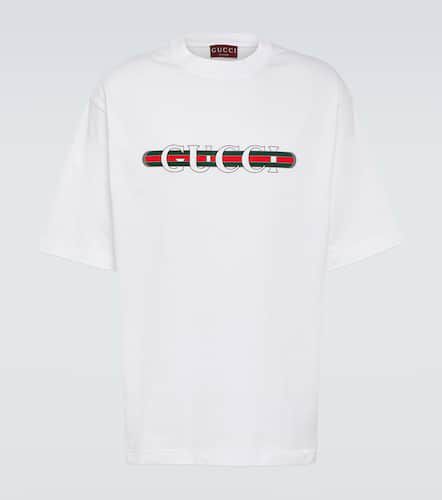 Gucci Logo cotton jersey T-shirt - Gucci - Modalova