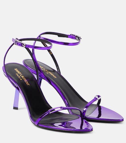 Kitty 75 metallic leather sandals - Saint Laurent - Modalova