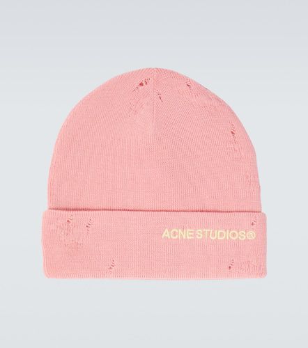 Ribbed-knit distressed wool beanie - Acne Studios - Modalova