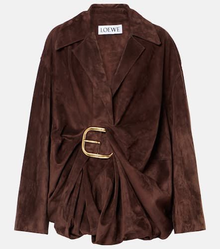 Loewe Belted draped suede shirt - Loewe - Modalova