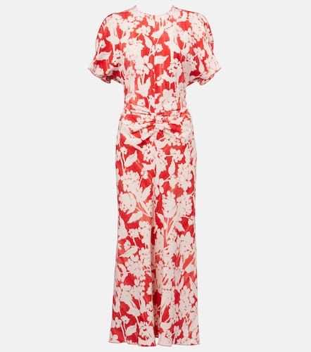 Floral gathered midi dress - Victoria Beckham - Modalova