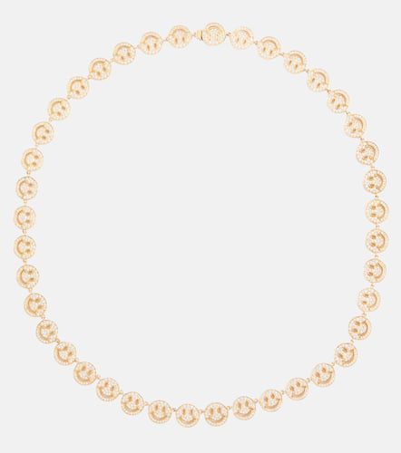 Happy Face 14kt necklace with diamonds - Sydney Evan - Modalova