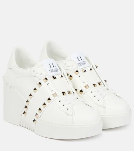 Open Disco leather wedge sneakers - Valentino Garavani - Modalova