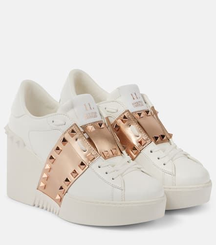 Zapatillas con cuña Open Disco de piel - Valentino Garavani - Modalova