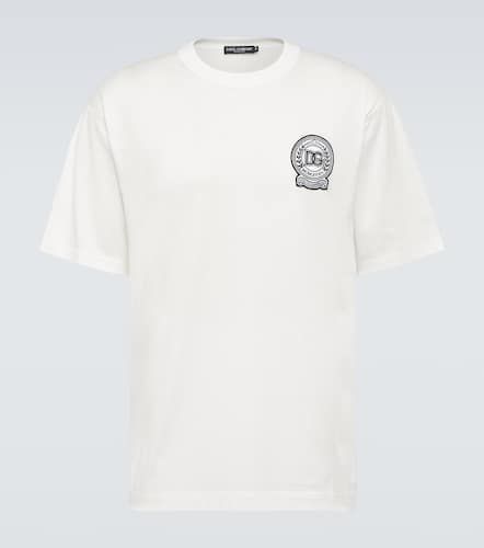 Camiseta de jersey de algodón con logo - Dolce&Gabbana - Modalova