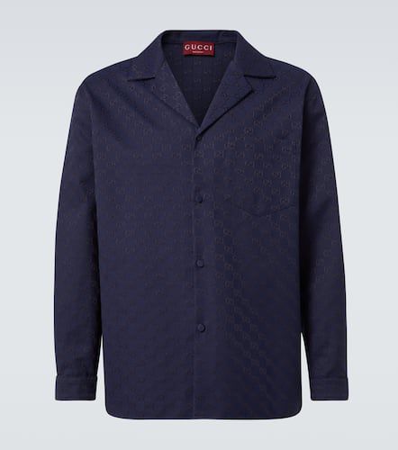 Camicia in canvas di misto cotone GG - Gucci - Modalova