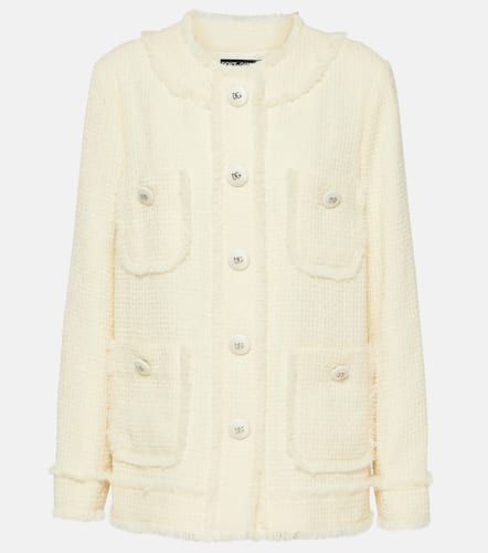 Wool-blend tweed jacket - Dolce&Gabbana - Modalova
