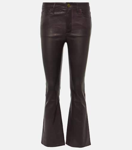 Pantalones Le Crop Mini Boot de piel - Frame - Modalova