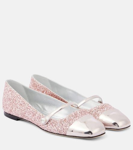 Bailarinas Elisa con piel y glitter - Jimmy Choo - Modalova